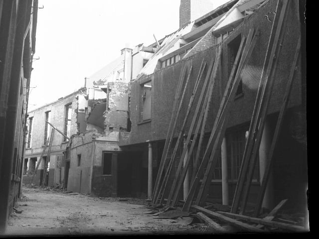 Demolition of Peacock Hotel Northampton Market Square