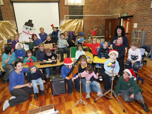 Fairfields School Nativity - pupils with their musical instrument rehearsing for their nativity concert.