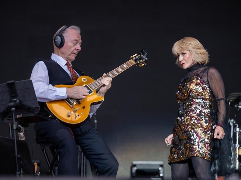 Toyah Willcox & Robert Fripp performing on the opening day of Cropredy Convention 2023. Photo by David Jackson.