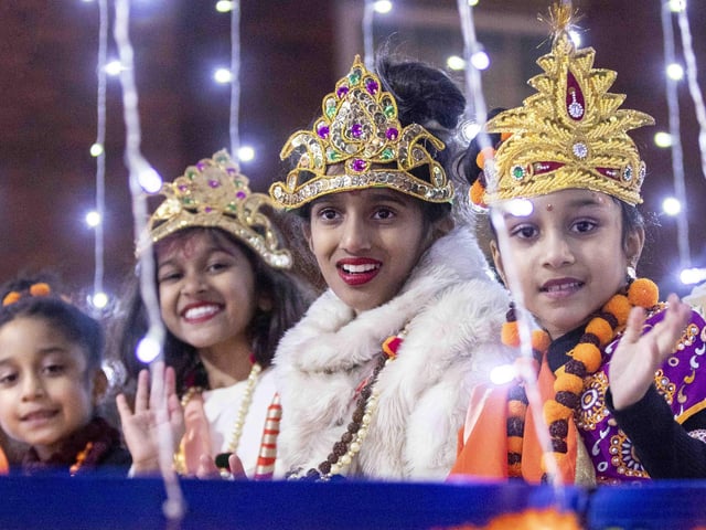 Celebrations for the festival of lights included a parade and entertainment in Northampton town centre on Saturday (November 4).