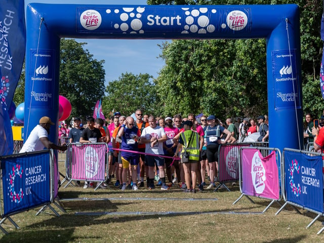 Runners taking part in the Race For Life at Abington Park in Northampton on Sunday, July, 12, 20026. Photo by David Jackson.