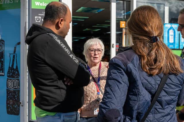 Commissioner Danielle Stone spoke with shop owners on Broadmead Avenue about retail crime