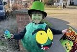 Luna, aged six, as The Big Bad Bogey.