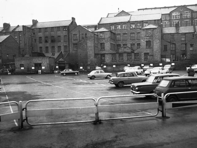 Car park in Northampton, back of St Michael's Road, February 4, 1966