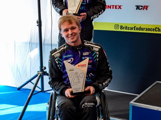 Noah and team mate Caleb McDuff