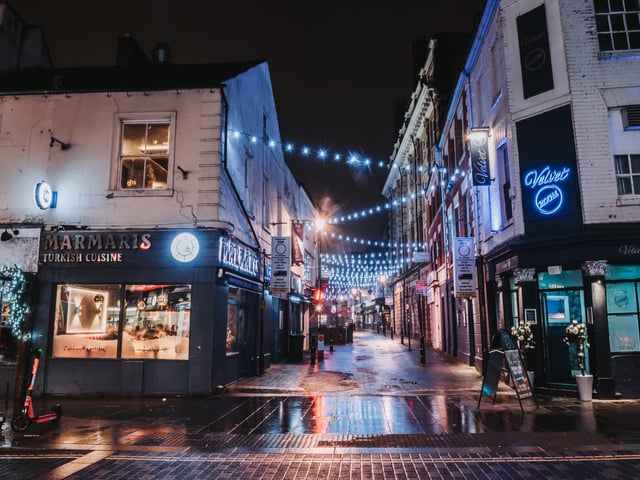 The town centre is looking very festive following the lights switch on.