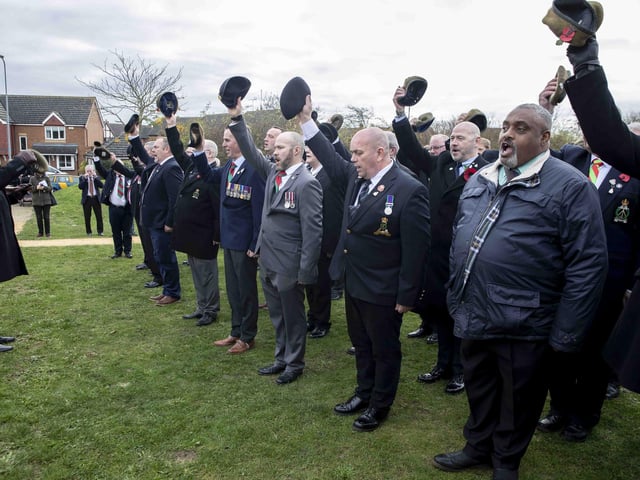 The memorial garden on land in the Simpson Manor housing development pays tribute to the Royal Pioneer Corp regiment, which was based at Simpson barracks. The garden was opened on November 19 with a service including veterans, the parish vicar and schoolchildren.