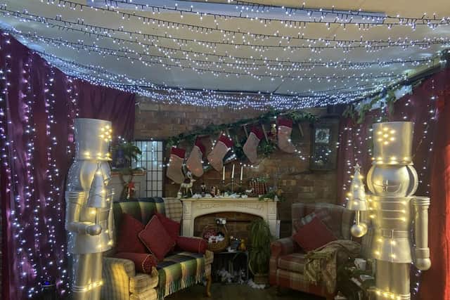 Families will get to see Santa for free and see a lights display.