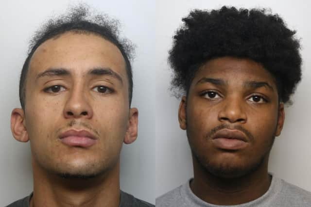 Brandon Southall (left), aged 25, was sentenced to 11 years in prison today. His co-defendant, Aramis Sullivan (right), aged 29, was sent to prison earlier this year.