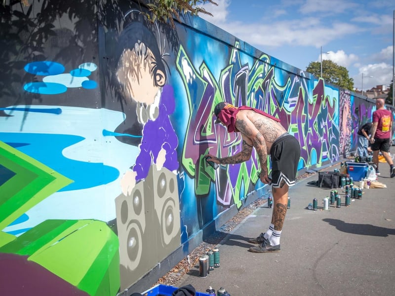 Wall Games transformed Northampton town centre into a creative open-air gallery