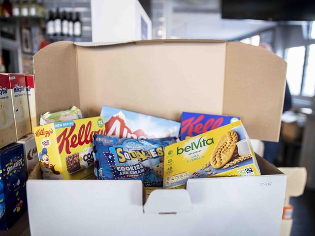 1,700 food parcels were given to more than 70 schools across the county to mark the charity’s third anniversary.