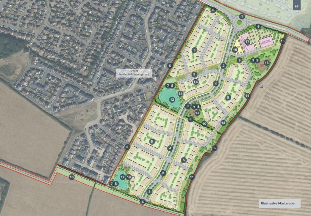 Plans unveiled to build 285 homes on land the size of 20 football ...