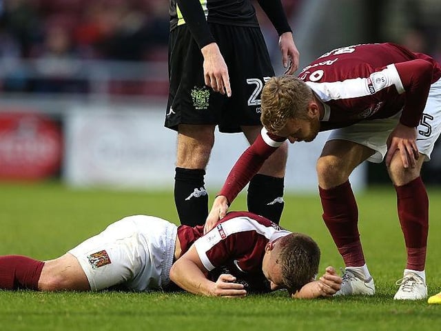 Unfortunately a serious knee injury suffered in training in January curtailed Hoskins' season. He made 31 appearances and scored three goals in 2016/17 but did not play again until September.