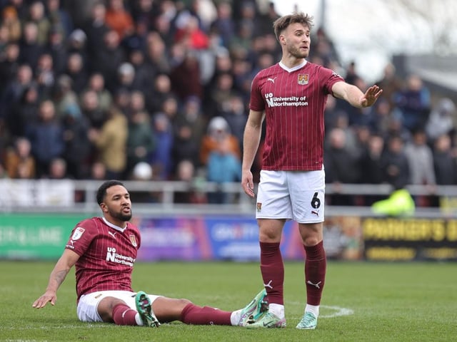 Back to his classy best. Two goal-line clearances, one in either half, rescued Cobblers when their defences were breached and his calmness both in and out of possession in a frenetic, scrappy battle was invaluable at times... 9