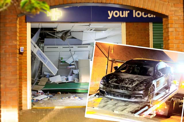 Mystery surrounds how a wayward Porsche demolished a Boots store in Daventry last night
