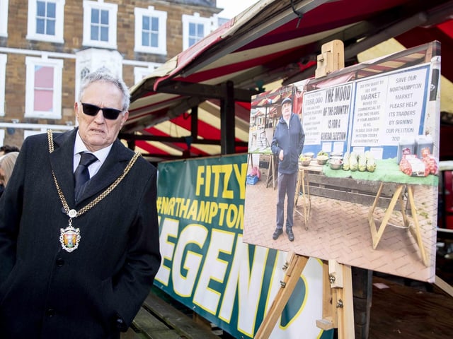 Hundreds gathered in the Market Square on Wednesday morning (December 7) to pay their respects to town legend Eamonn 'Fitzy' Fitzpatrick