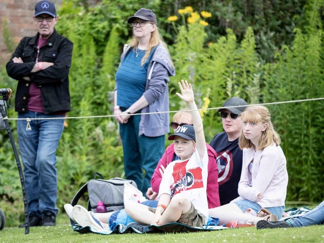 Delapre Abbey hosted a re-enactment event on Sunday July 14, 2024, including a medieval hawking show, re-enactors and a guided tour of the registered battlefield.