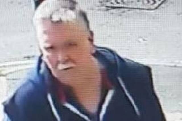 Police would like to speak to the man in the image.