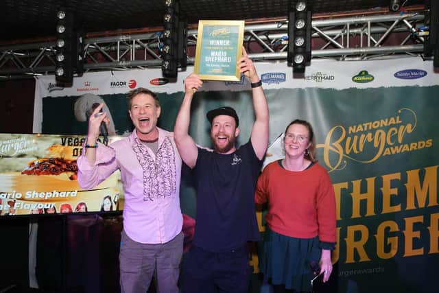 The Flavour Trailer produced the best vegan burger in the UK and Mario was named the third best burger chef nationally. Photo: Simon Kearsley.