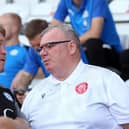 Steve Evans with Peterborough manager Grant McCann. Picture: Joe Dent/theposh.com.