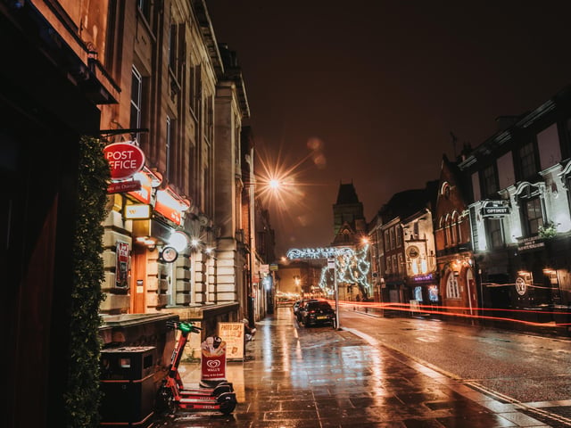 The town centre is looking very festive following the lights switch on.
