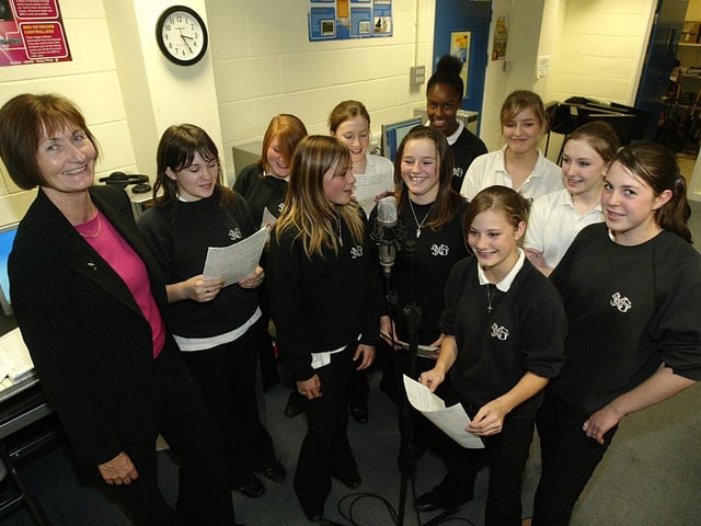 A music lesson at Northampton School for Girls