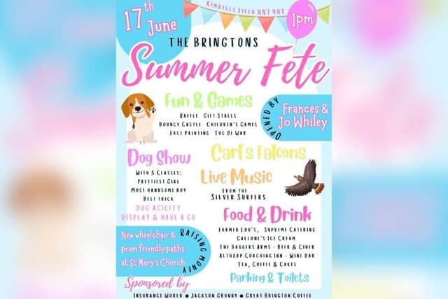 Here is what you can expect from this Saturday's (June 17) fete in Great Brington.