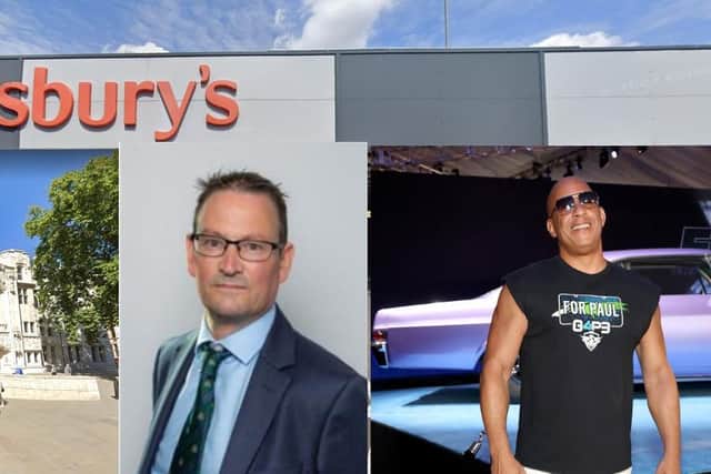 WNC's cabinet member David Smith (middle) has confirmed the council are seeking an injunction from The Supreme Court (left) to stop illegal car meets in Northampton, with Sainsbury's Sixfields being a hotspot area.