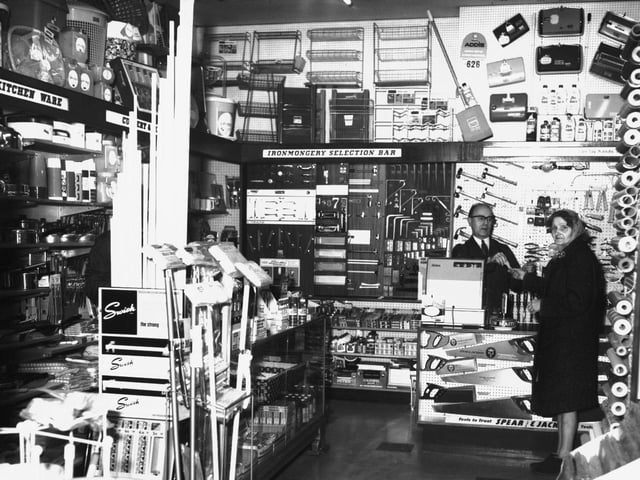 Lawes hardware shop, corner of Wellingborough Road and Bostock Avenue, Northampton, November 23, 1970