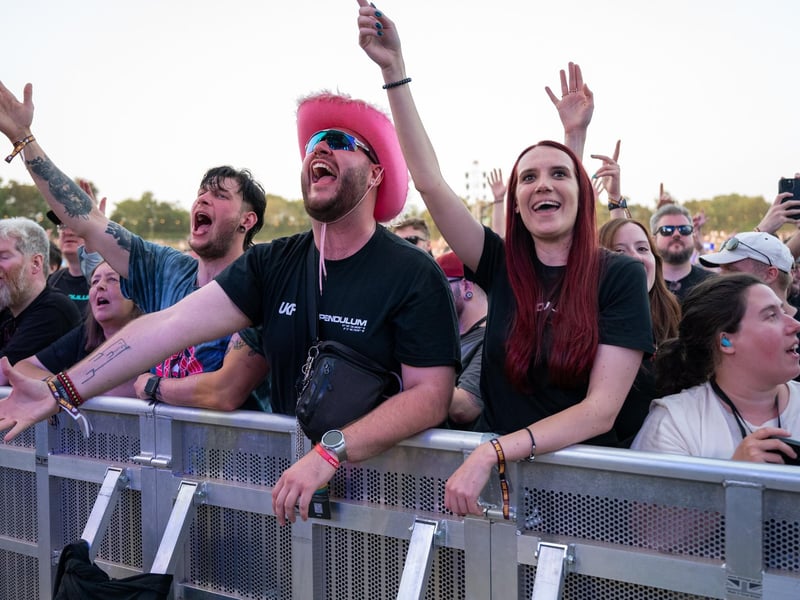 Fans watching acts perform at Tribes Unite at The National Bowl in Milton Keynes on Saturday, August 9, 2025. Photo by David Jackson.
