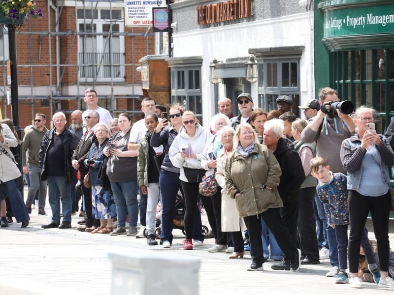 Kettering town centre: crowds line town centre to welcome The Royal Anglian Regiment for Armed Forces Day parade /National World