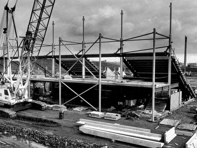 Construction of Sixfields Stadium Northampton 1994