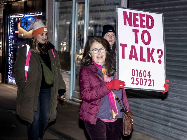 Women marched through Northampton town centre on Saturday November 25 to unite together with allies to address the global pandemic of violence against women and girls.