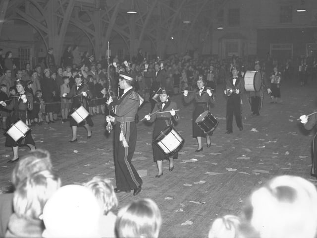 Merry Comrades Christmas Bazaar at the Drill Hall, Clare Street, Northampton, November 9, 1957