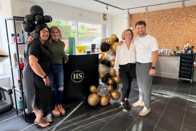 Laurie Wawrzesta, pictured second from right, runs The Hair Shop in Spratton having previously been the face of Gogo Hair on Kingsley front for approaching two decades. Photo: Jamie Cooper.