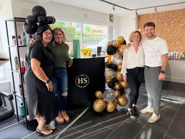 Laurie Wawrzesta, pictured second from right, runs The Hair Shop in Spratton having previously been the face of Gogo Hair on Kingsley front for approaching two decades. Photo: Jamie Cooper.