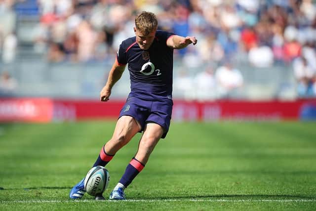 Saints fly-half Fin Smith kicked nine conversions for England in their win over Fiji