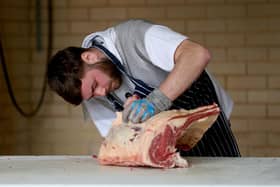 A butchery demonstration as part of the visit.