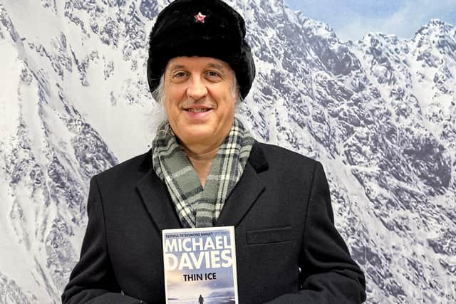 Author Michael Davies gets into character for the release of his new thriller Thin Ice.