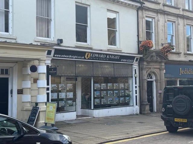 8 George Row is a 1,071 sq ft retail unit in a Grade II* listed building opposite All Saints Church. Formerly occupied by Edward Knight estate agents, the property includes two car parking spaces and, according to the sales ad, could be suitable for a variety of uses subject to planning. It is available to let for around £24,000 a year (£2,000 a month).