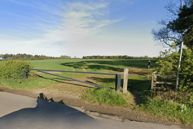 Up to 850 homes are proposed on agricultural land between Grange Park and Quinton. Credit: Google Maps