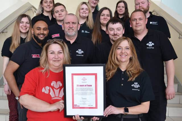 Front left – right : Fiona Bradley, The Prince’s Trust Youth Development Lead with Cheryl Needham
