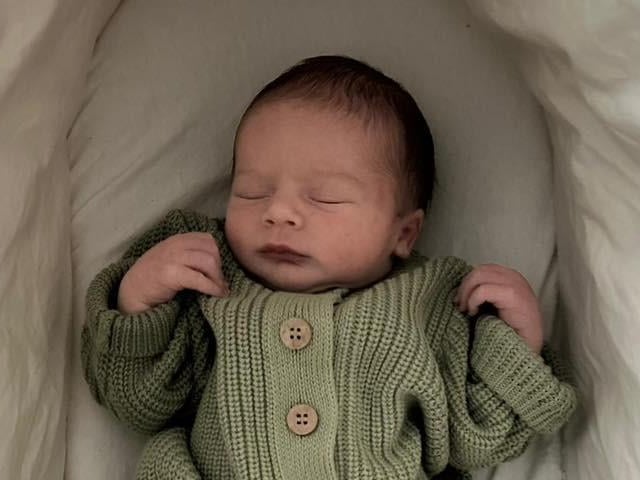 Faolan John born at 9.38am on January 30 at Northampton General Hospital, weighing 7lbs 8oz.
