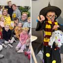 Northampton youngsters dressed up in Pudsey themed outfits for Children in Need.