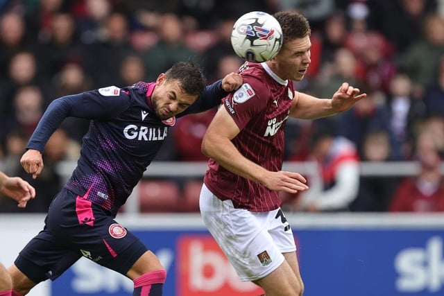 Cobblers wanted him to replace the tiring Guthrie before Boro's winner but didn't get the chance... 6
