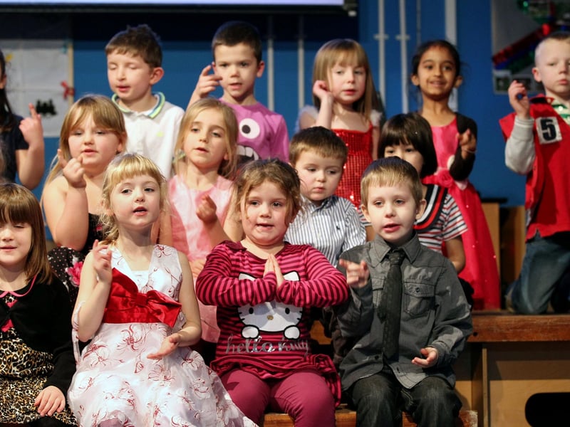 Hunsbury Park Primary pupils during a nativity Play.