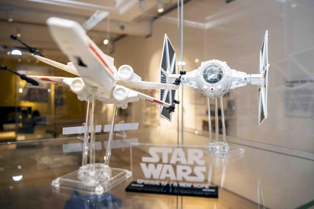 Matt’s collection includes models of futuristic craft seen in the Star Wars movies