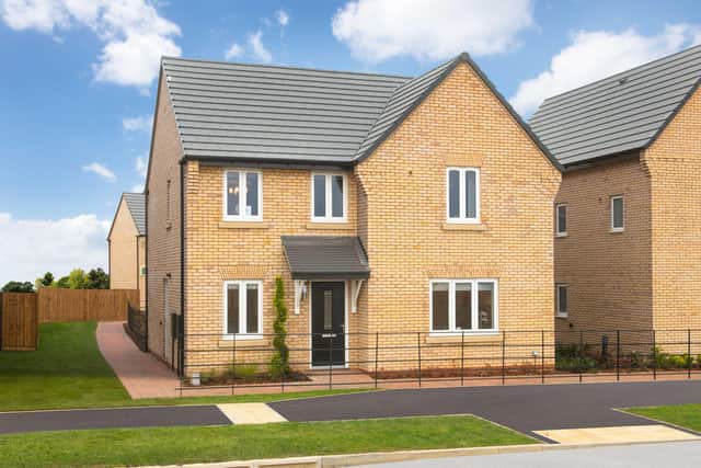 BN - A typical street scene at a Barratt Homes development in Northamptonshire