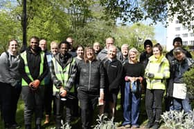 Volunteers have planted new flowers and shrubs in St Katherine's Gardens