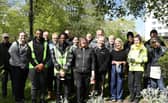 Volunteers have planted new flowers and shrubs in St Katherine's Gardens